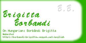 brigitta borbandi business card